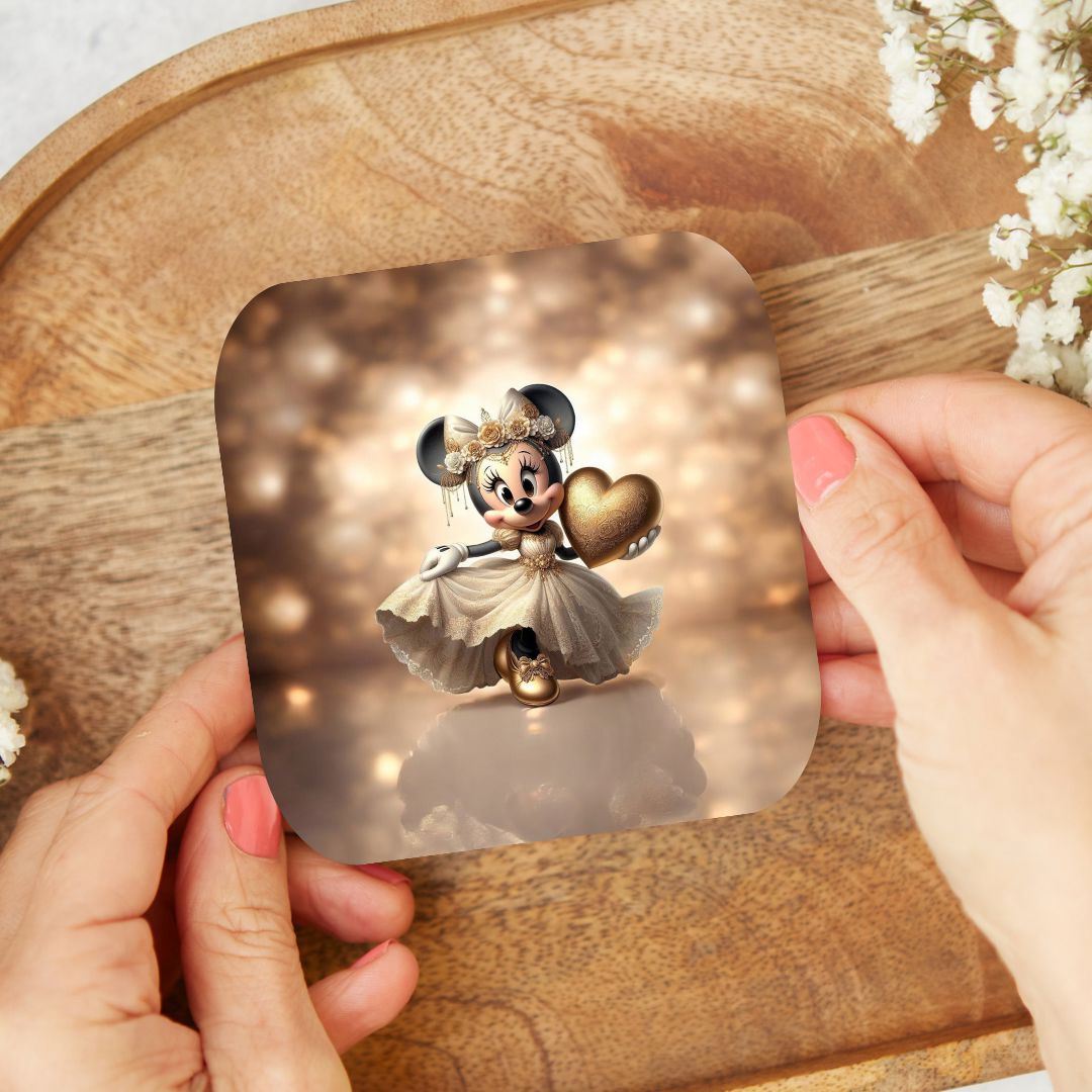 Minnie - Dessous de verre | Or Dessous de verres Disney Shop | Anylem Beauty 