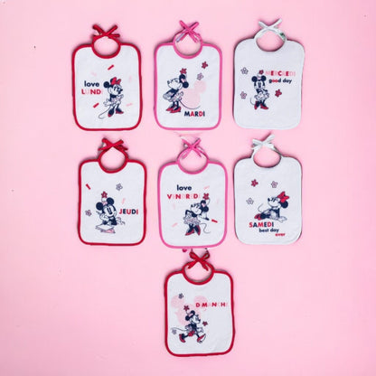 Bébé Minnie - Lot de 7 Bavoirs Naissance Bébés et tout-petits Baby Calin 