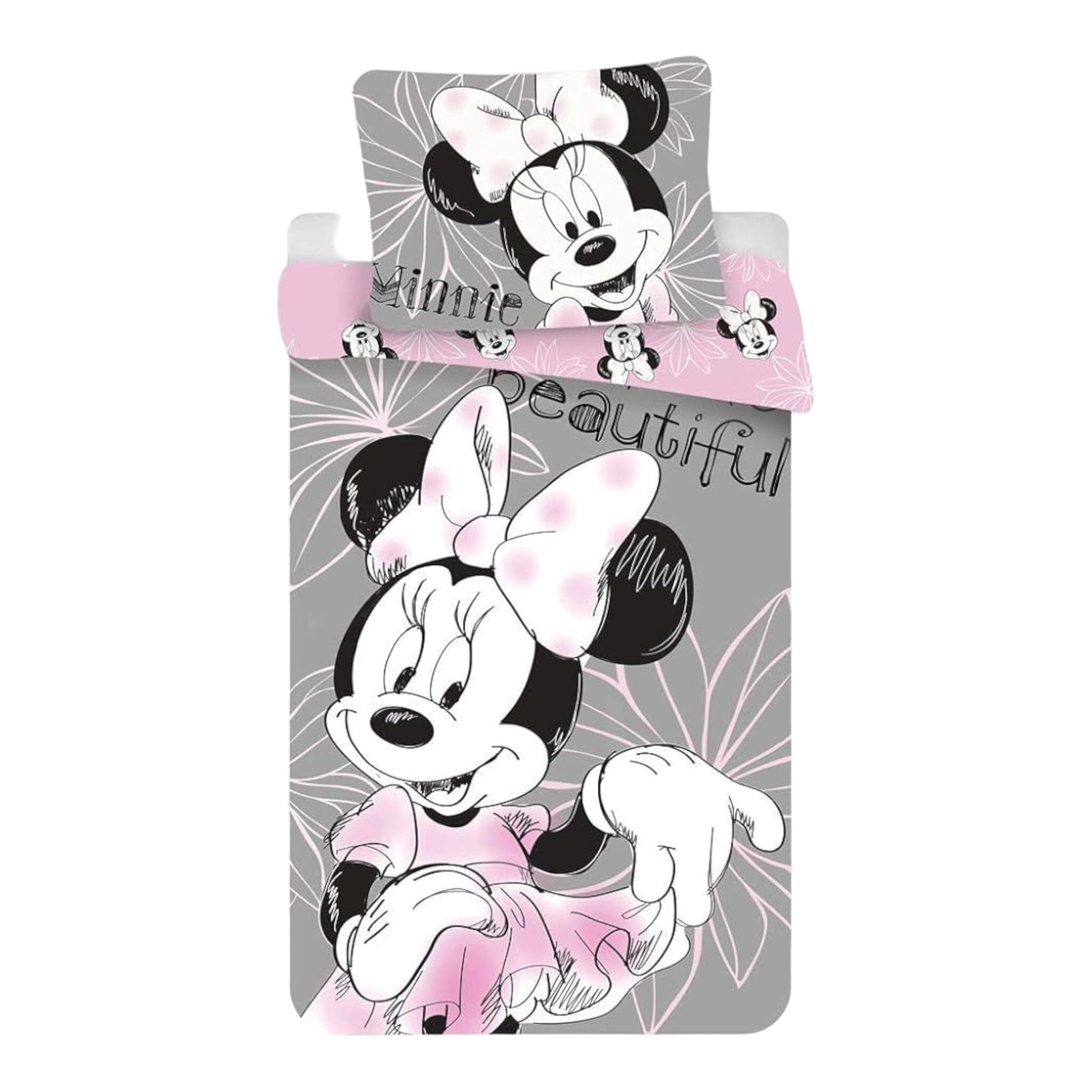 Minnie - Housse de Couette 1 personne 140x200cm avec Taie Housses de Couette Disney 