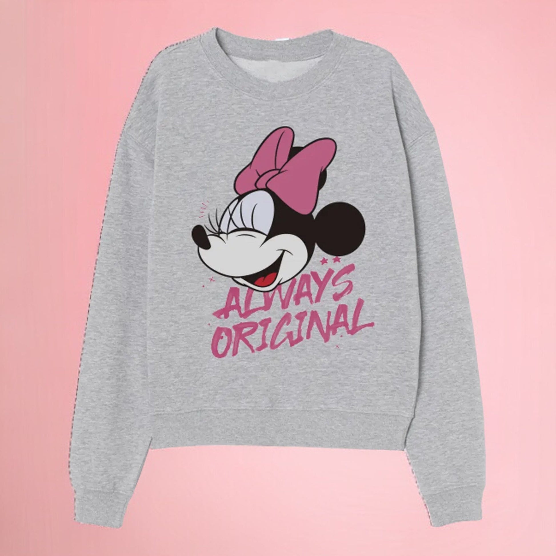 Minnie - Sweat-shirt Femme Gris Vêtements Disney 