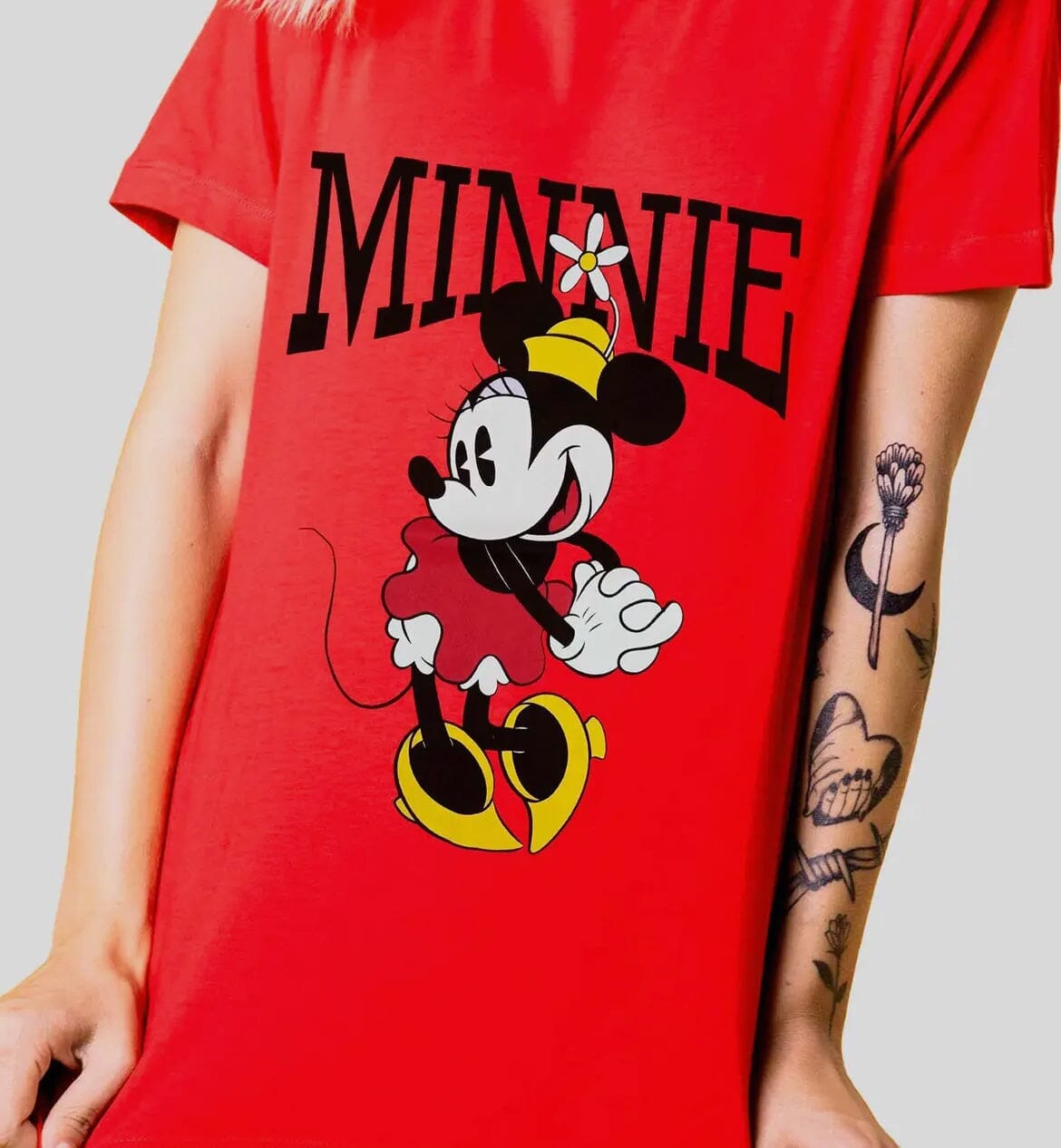 Minnie - Tee-Shirt Rouge Femme Vêtements Disney 