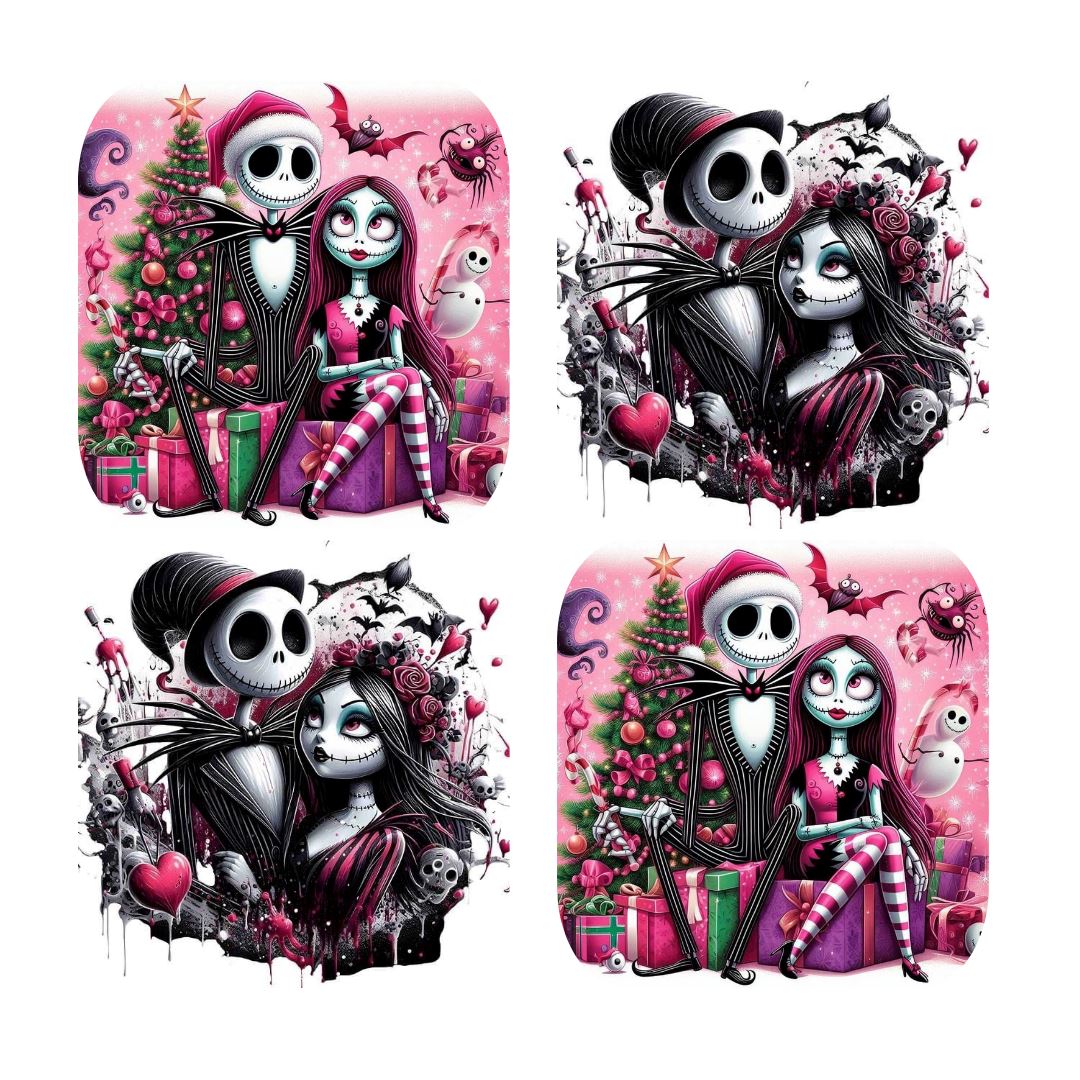 Mr Jack & Sally - Lot de 4 dessous de verres Dessous de verres Disney Shop | Anylem Beauty 