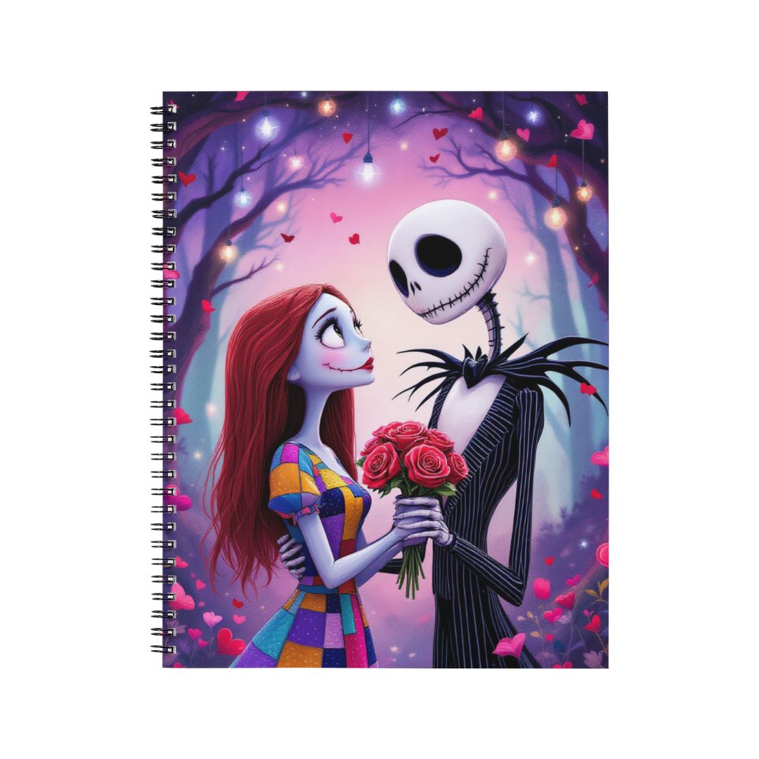 Mr Jack x Sally - Carnet spirale A5 | St Valentin Carnets et bloc-notes Disney Shop | Anylem Beauty 