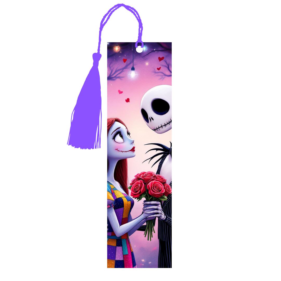 Mr Jack x Sally - Marque-Pages avec prénom | St Valentin Marque-page Disney Shop | Anylem Beauty 