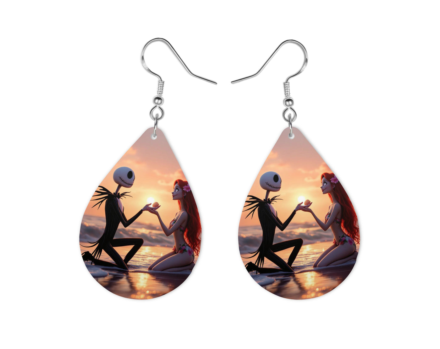 Mr Jack x Sally - Personnalisation | Couché de soleil Personnalisation Disney Shop | Anylem Beauty Boucle d’oreilles 