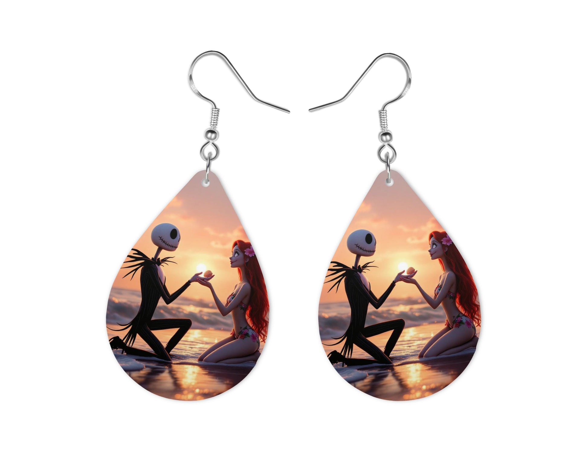 Mr Jack x Sally - Personnalisation | Couché de soleil Personnalisation Disney Shop | Anylem Beauty Boucle d’oreilles 