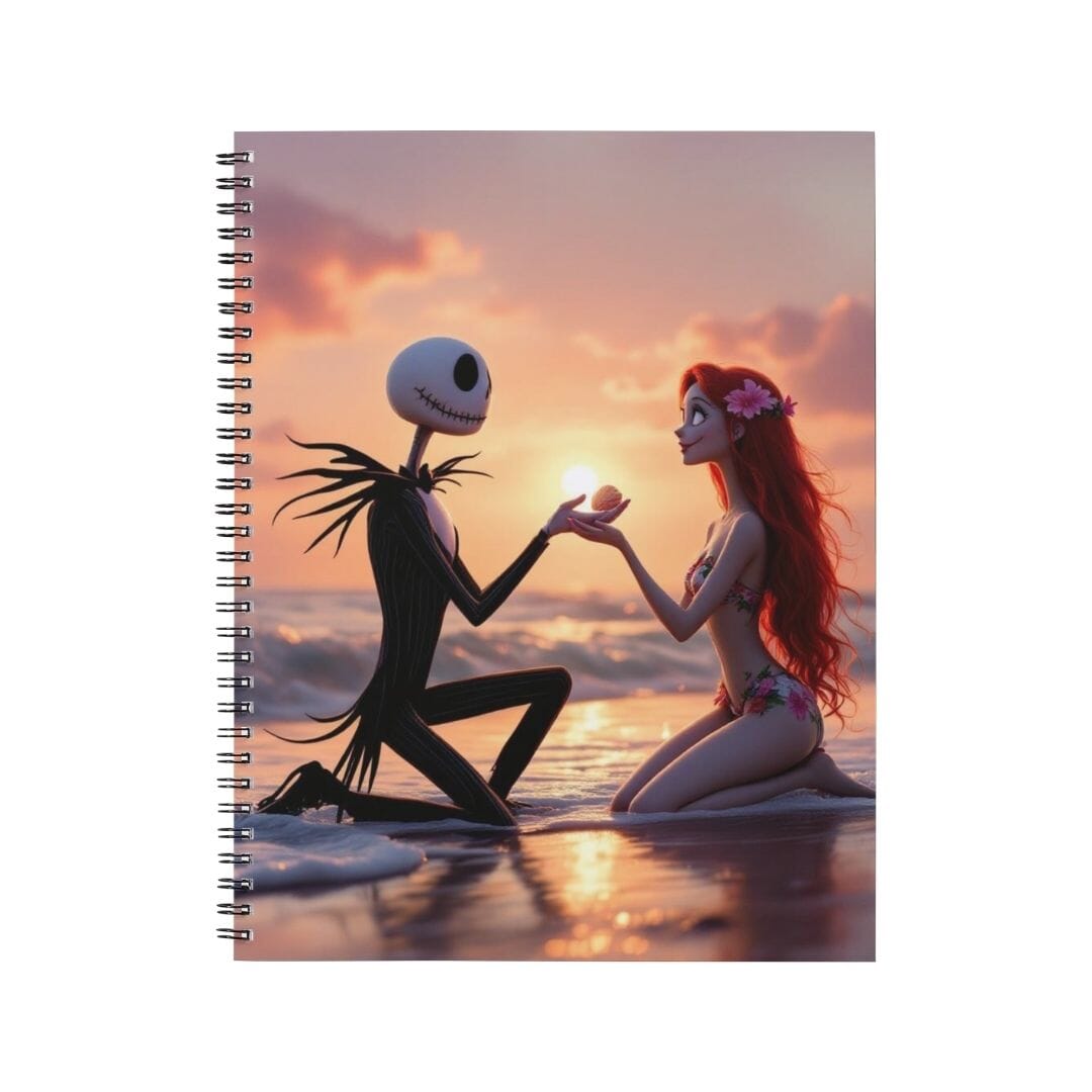 Mr Jack x Sally - Personnalisation | Couché de soleil Personnalisation Disney Shop | Anylem Beauty Carnet de notes A5 