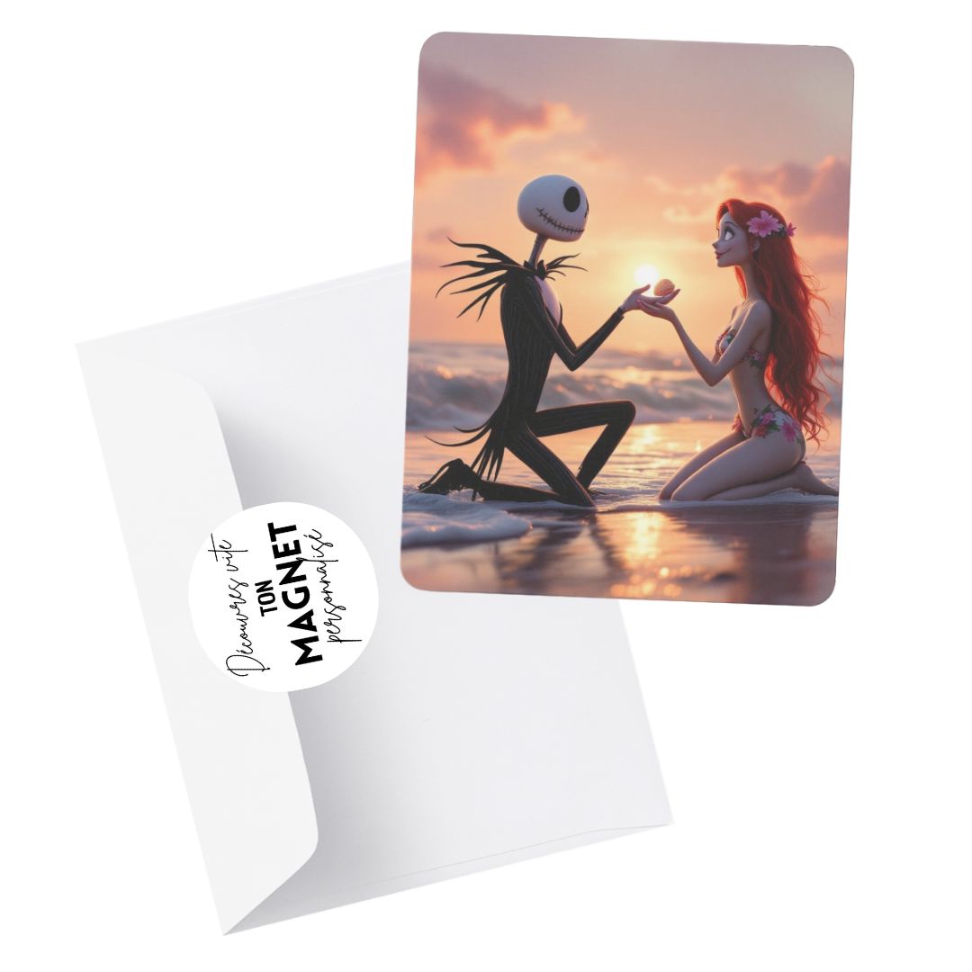 Mr Jack x Sally - Personnalisation | Couché de soleil Personnalisation Disney Shop | Anylem Beauty Magnet 