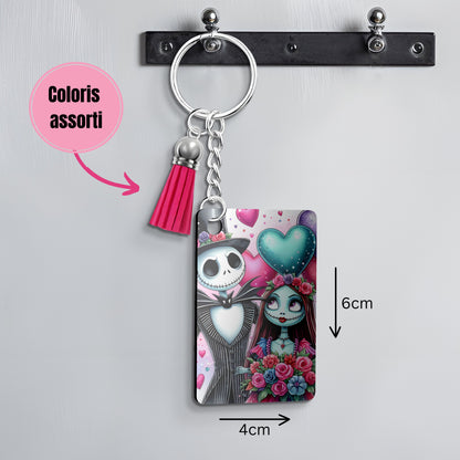 Mr Jack x Sally - Porte Clé avec prénom | Célébration Porte-clés Disney Shop | Anylem Beauty 