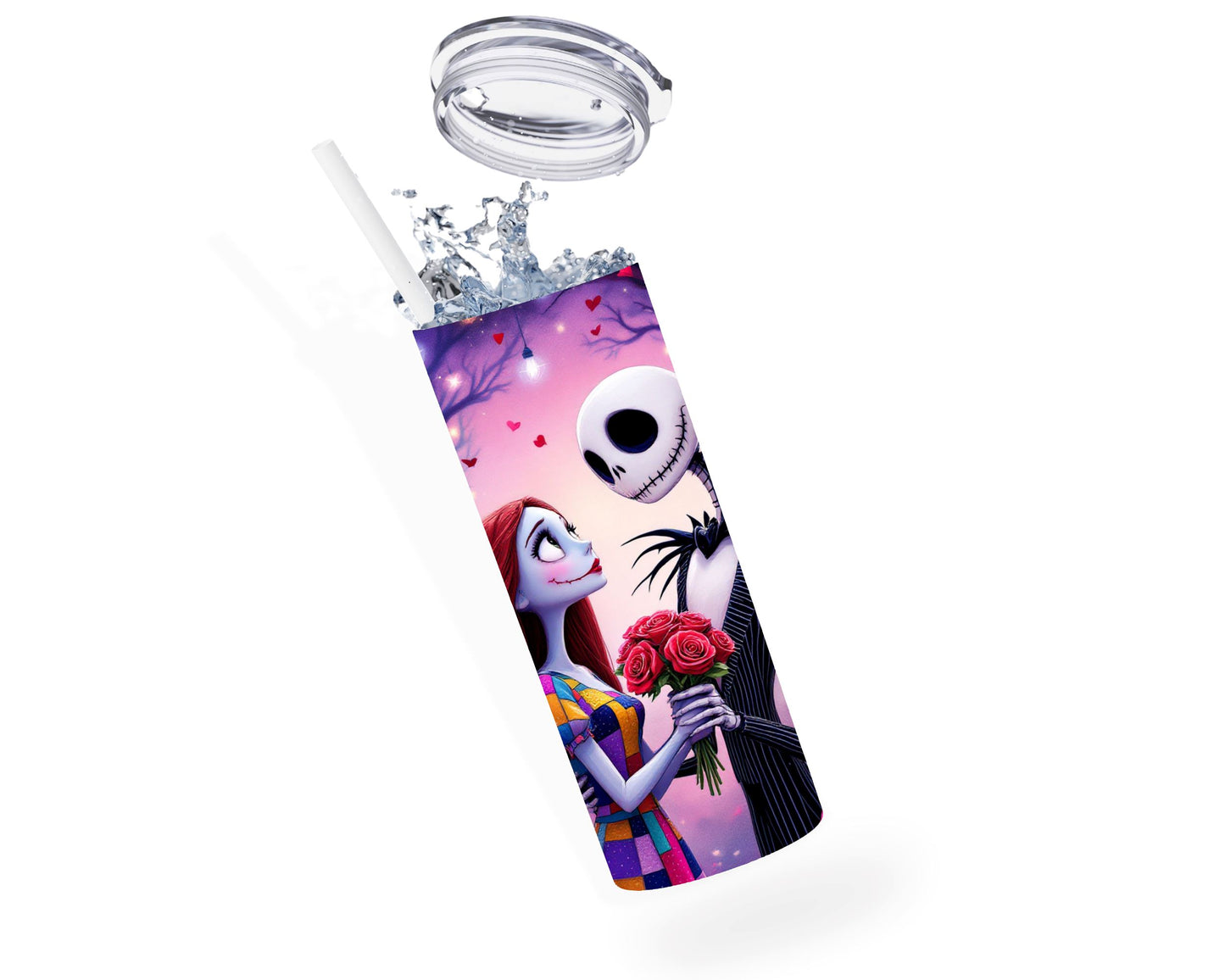 Mr Jack x Sally - Thermos en acier inoxydable 600ml | St Valentin Thermos inoxydable Disney Shop | Anylem Beauty 