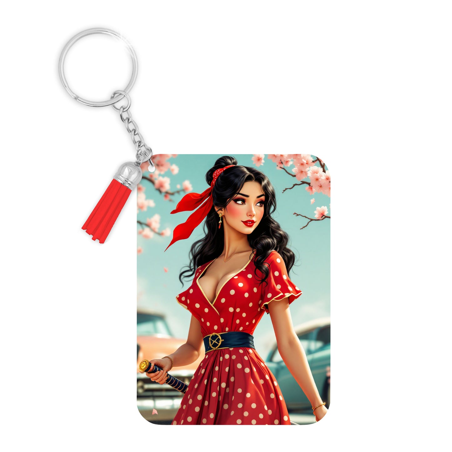 Mulan - Porte Clé avec prénom | Rockabilly Porte-clés Disney Shop | Anylem Beauty 