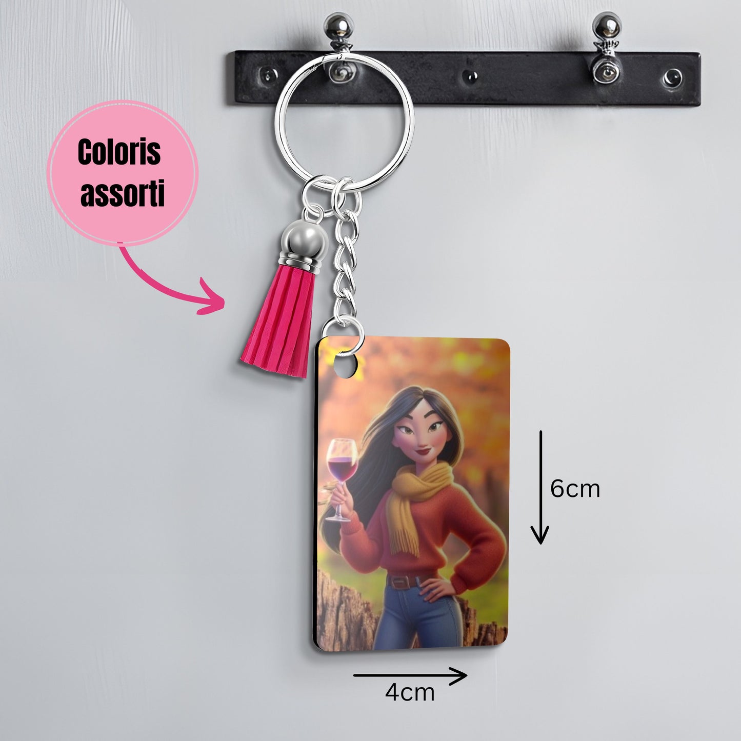 Mulan - Porte Clé avec prénom | Vignoble Porte-clés Disney Shop | Anylem Beauty 