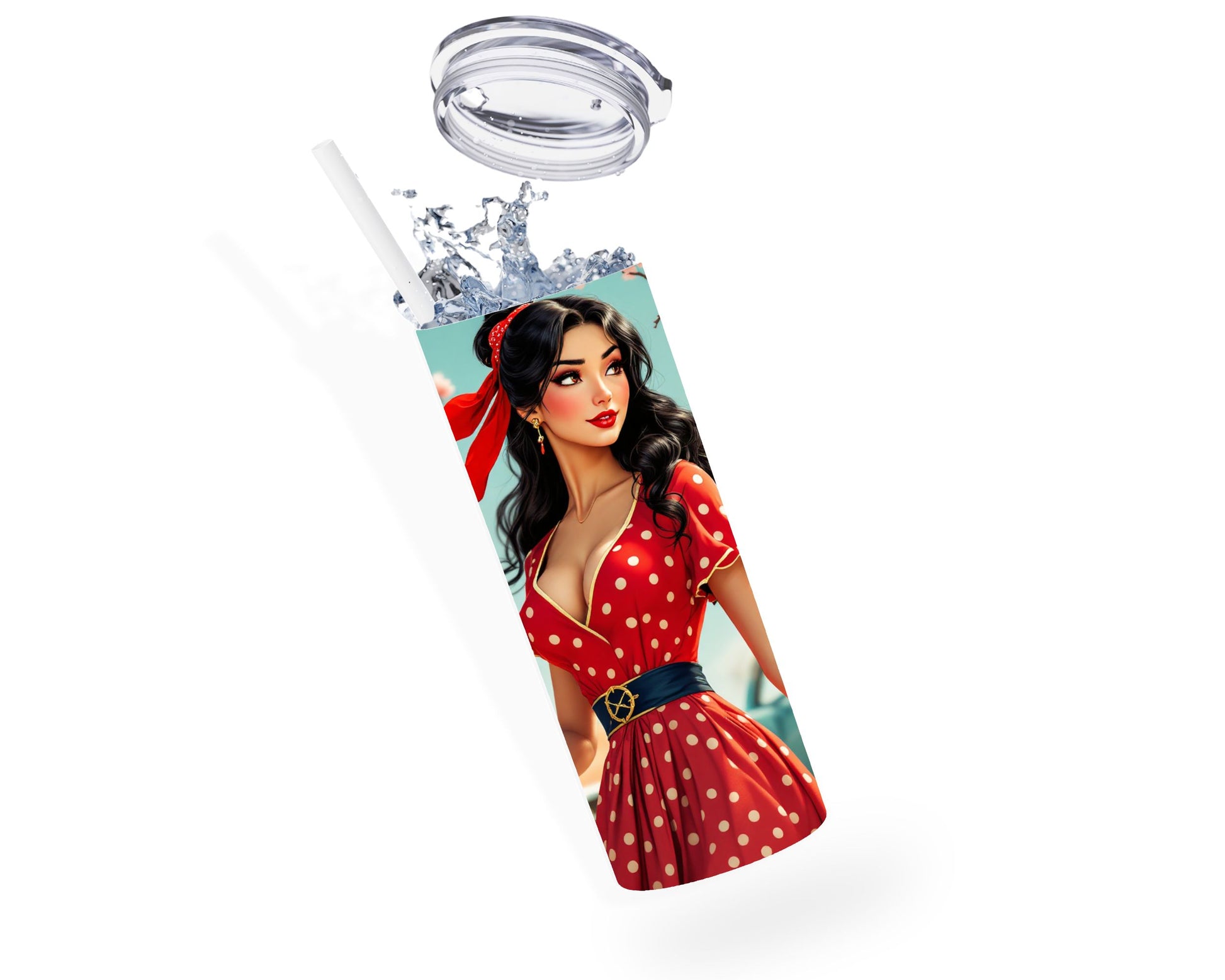 Mulan - Thermos en acier inoxydable 600ml | Rockabilly Thermos inoxydable Disney Shop | Anylem Beauty 