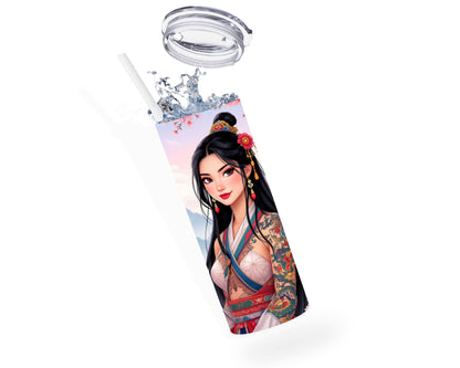 Mulan - Thermos en acier inoxydable 600ml | Tatouage Thermos inoxydable Disney Shop | Anylem Beauty 