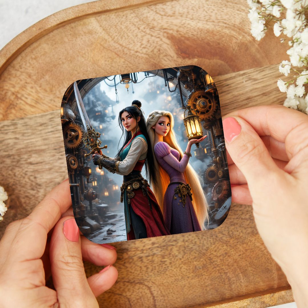 Mulan x Raiponce - Dessous de verre | Steampunk Dessous de verres Disney Shop | Anylem Beauty 