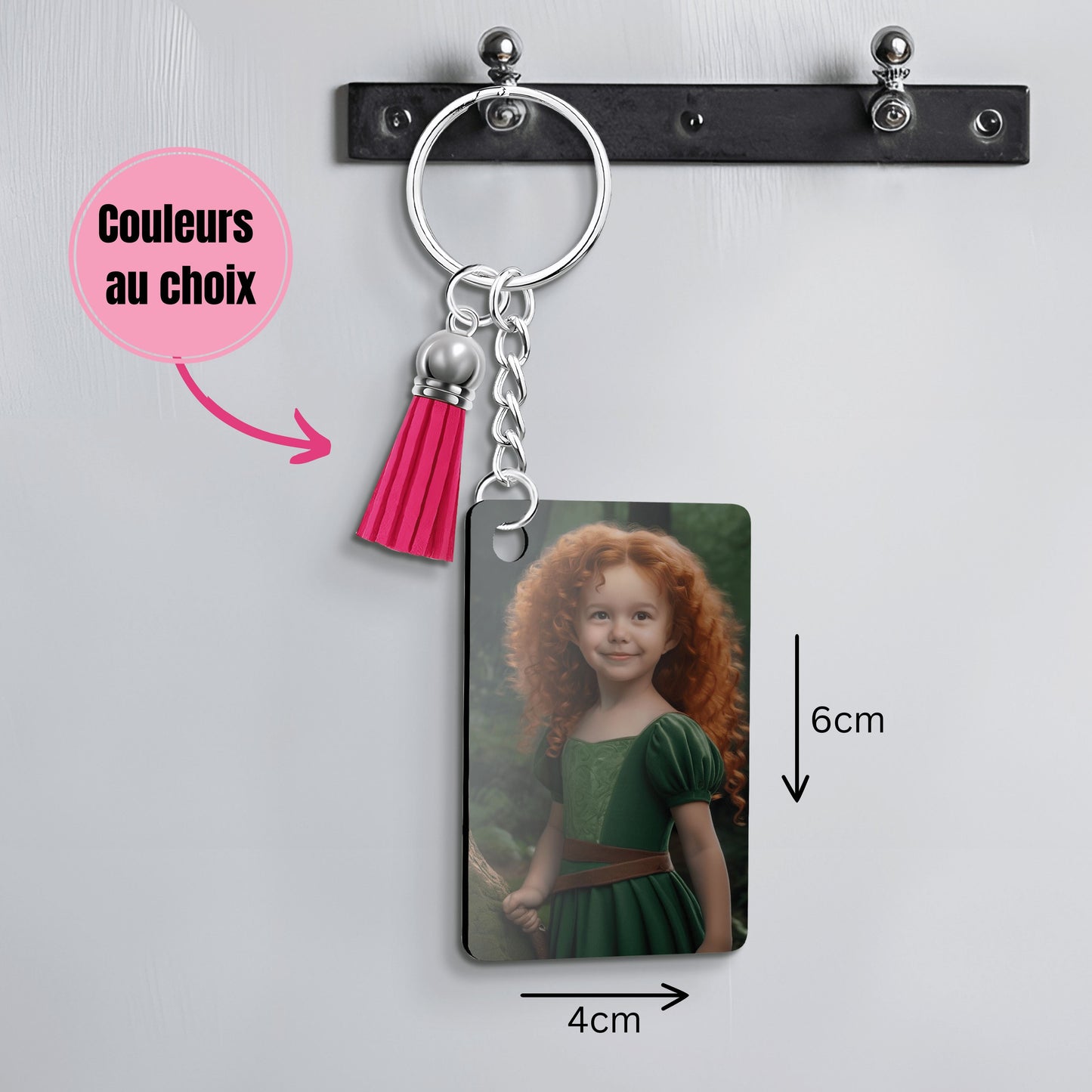 IA - Thème Archer Rousse" - Petite Fille Personnalisation IA Anylem Beauty Porte Clé 