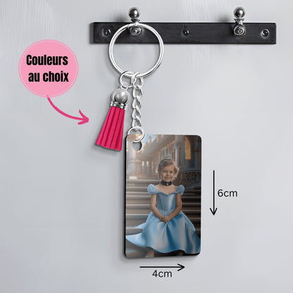 IA - Thème "Princesse" - Petite Fille Personnalisation IA Anylem Beauty Porte Clé 