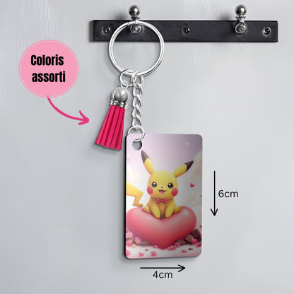 Pikachu - Porte Clé avec prénom | St Valentin Porte-clés Disney Shop | Anylem Beauty 