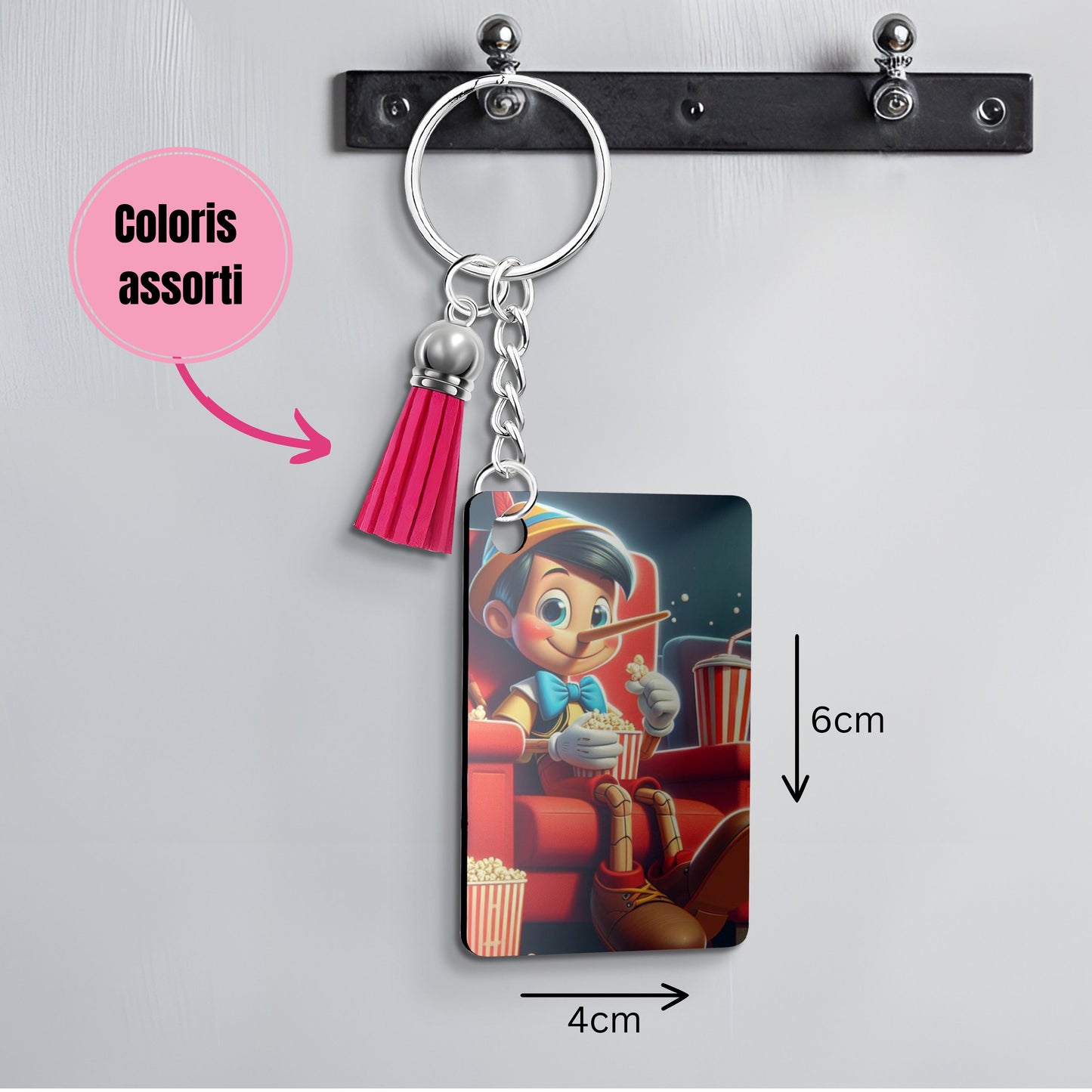 Pinocchio - Porte Clé avec prénom | Cinéma Porte-clés Disney Shop | Anylem Beauty 