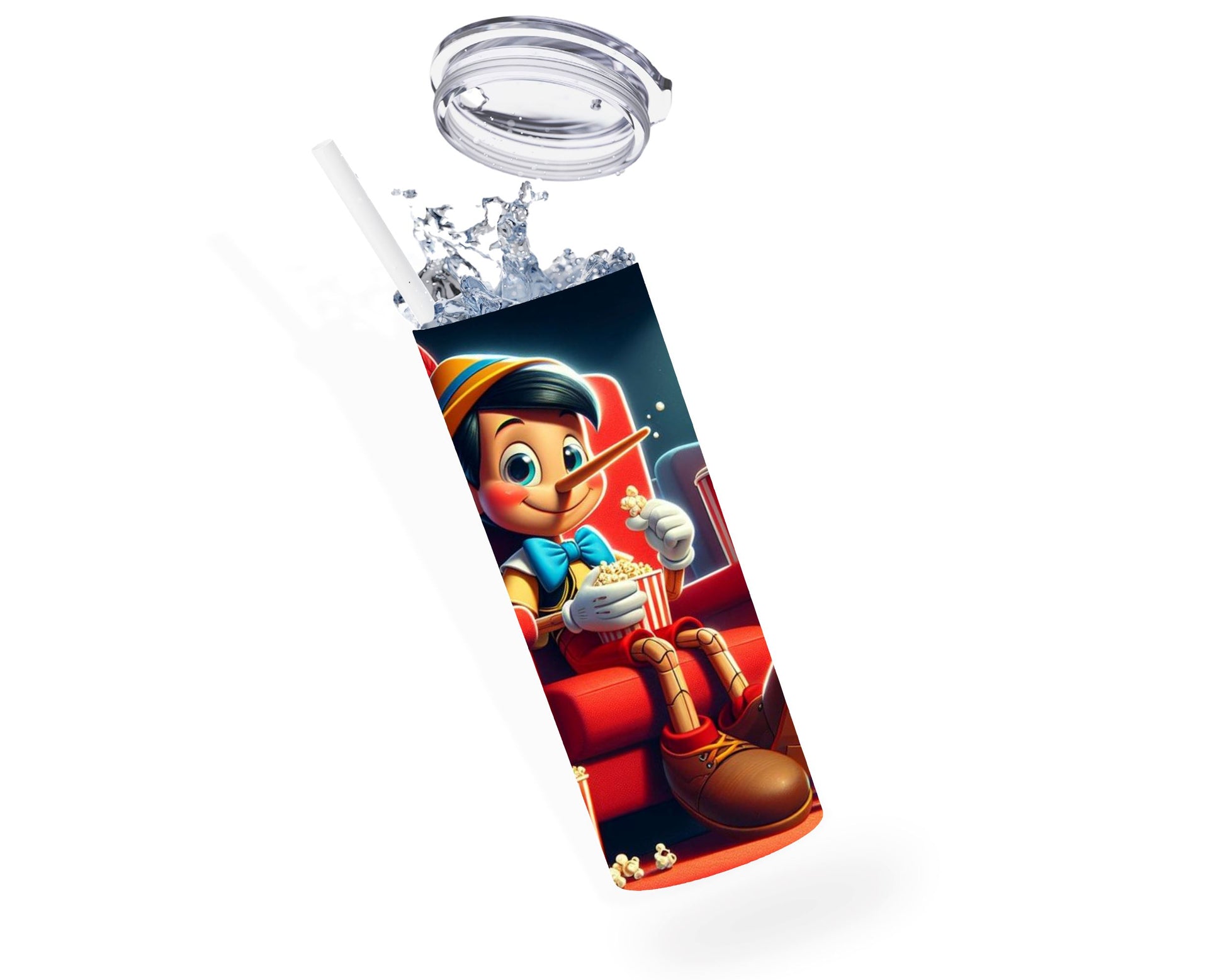 Pinocchio - Thermos en acier inoxydable 600ml | Cinéma Thermos inoxydable Disney Shop | Anylem Beauty 