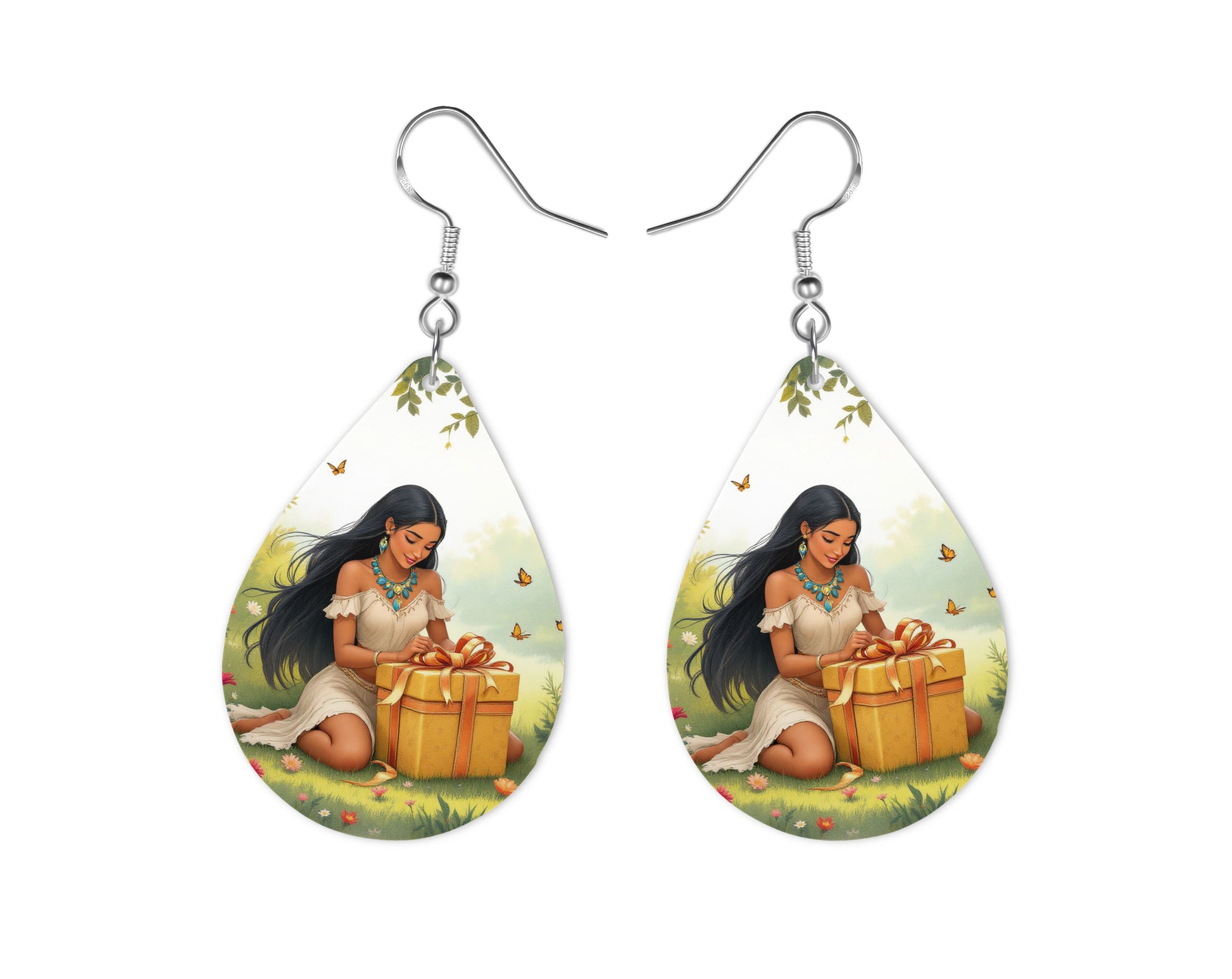 Pocahontas - Personnalisation | Cadeau Personnalisation Disney Shop | Anylem Beauty Boucle d’oreilles 