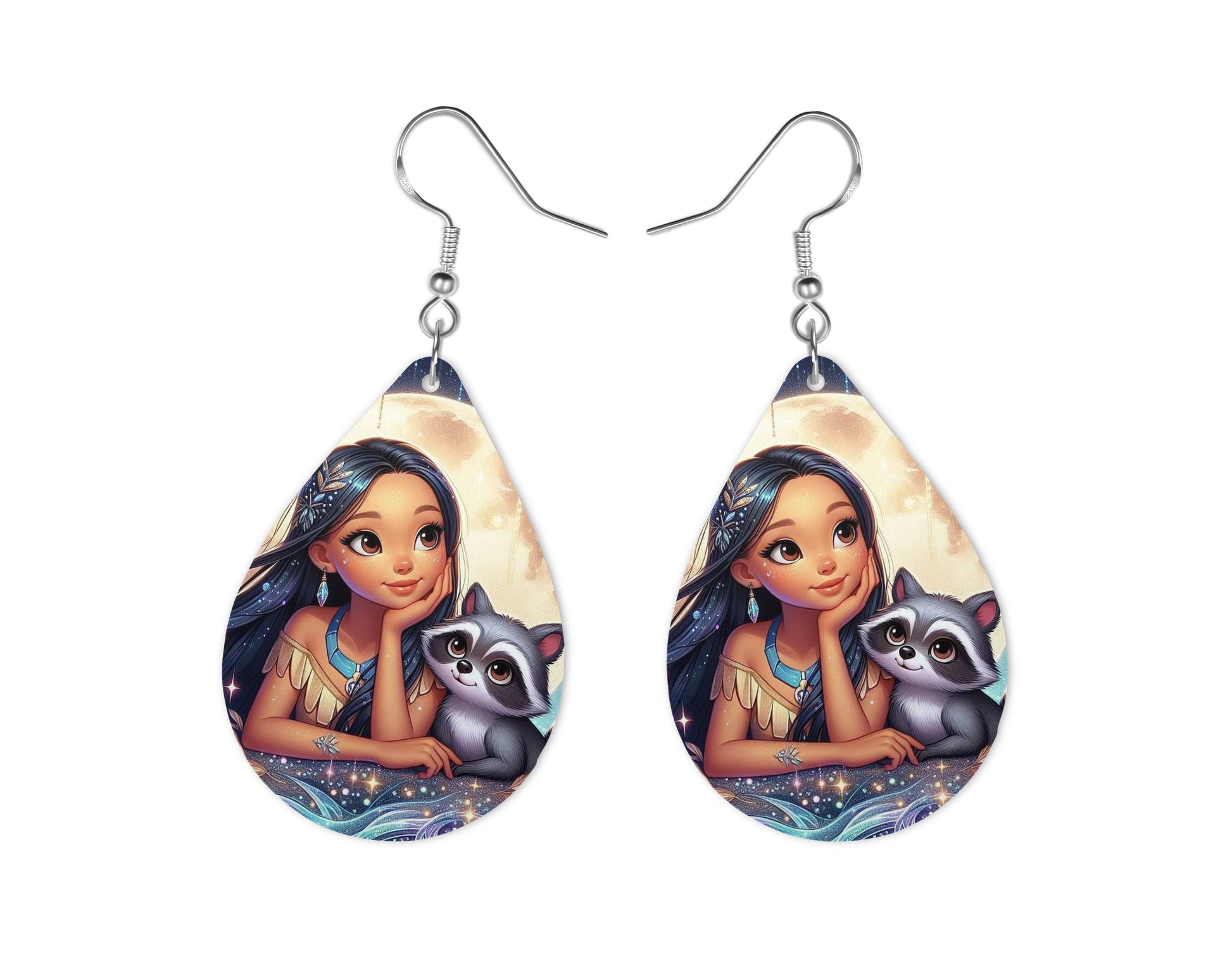 Pocahontas - Personnalisation | Chibi Personnalisation Disney Shop | Anylem Beauty Boucle d’oreilles 