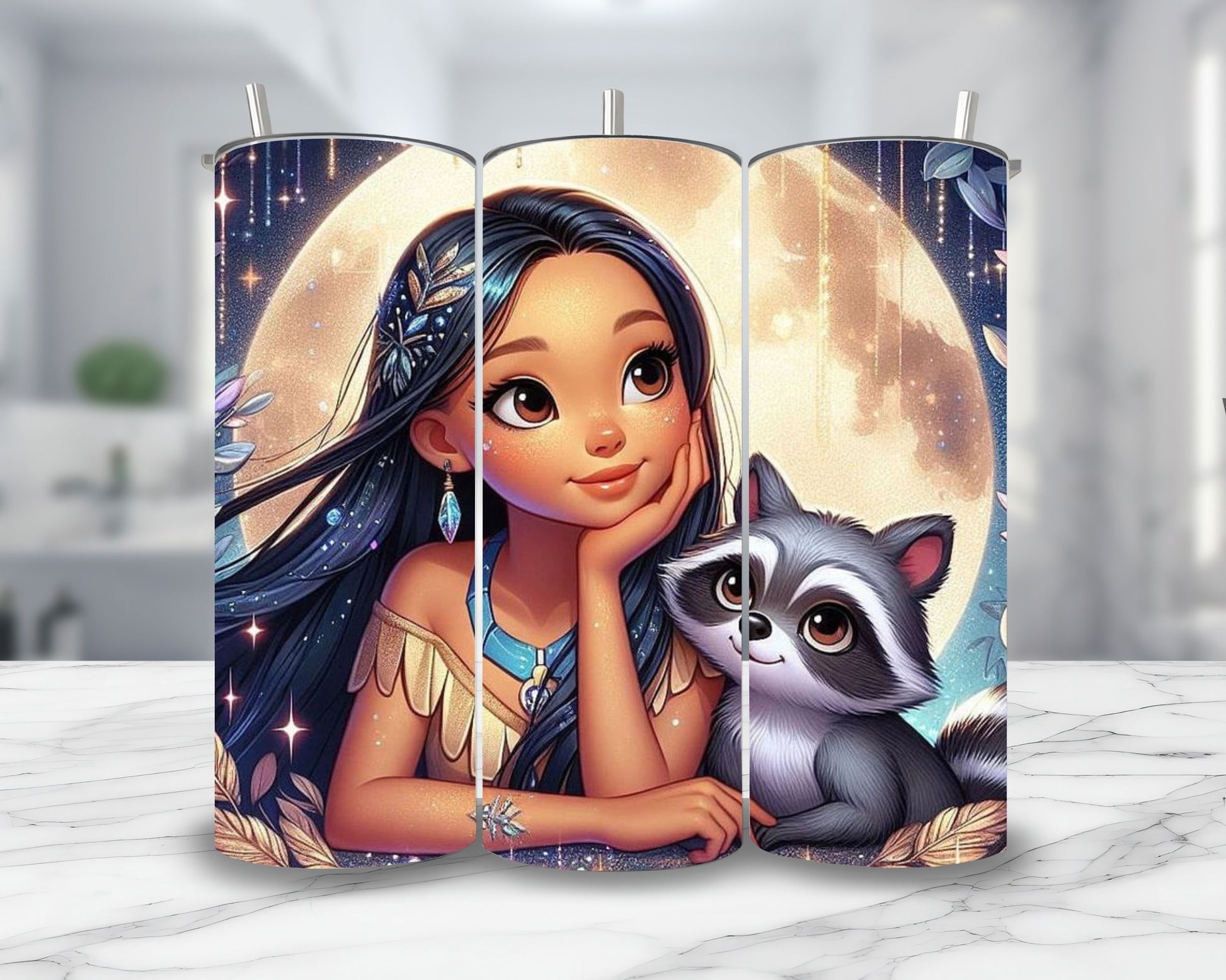 Pocahontas - Thermos en acier inoxydable 600ml | Mignonette Thermos inoxydable Disney Shop | Anylem Beauty 