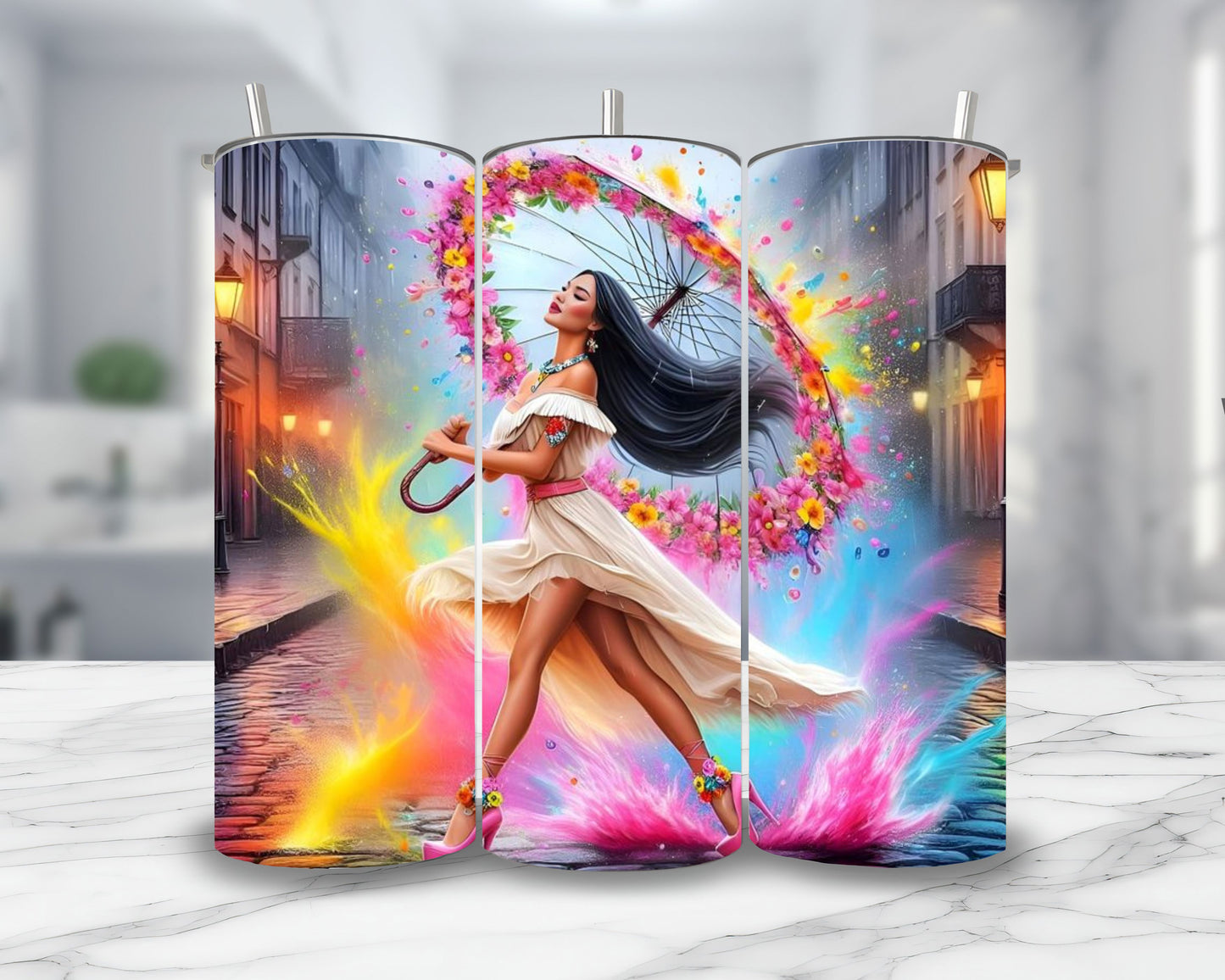 Pocahontas - Thermos en acier inoxydable 600ml | Rainbow Thermos inoxydable Disney Shop | Anylem Beauty 