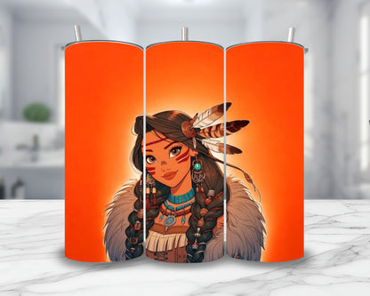 Pocahontas - Thermos en acier inoxydable 600ml | Viking Thermos inoxydable Disney Shop | Anylem Beauty 