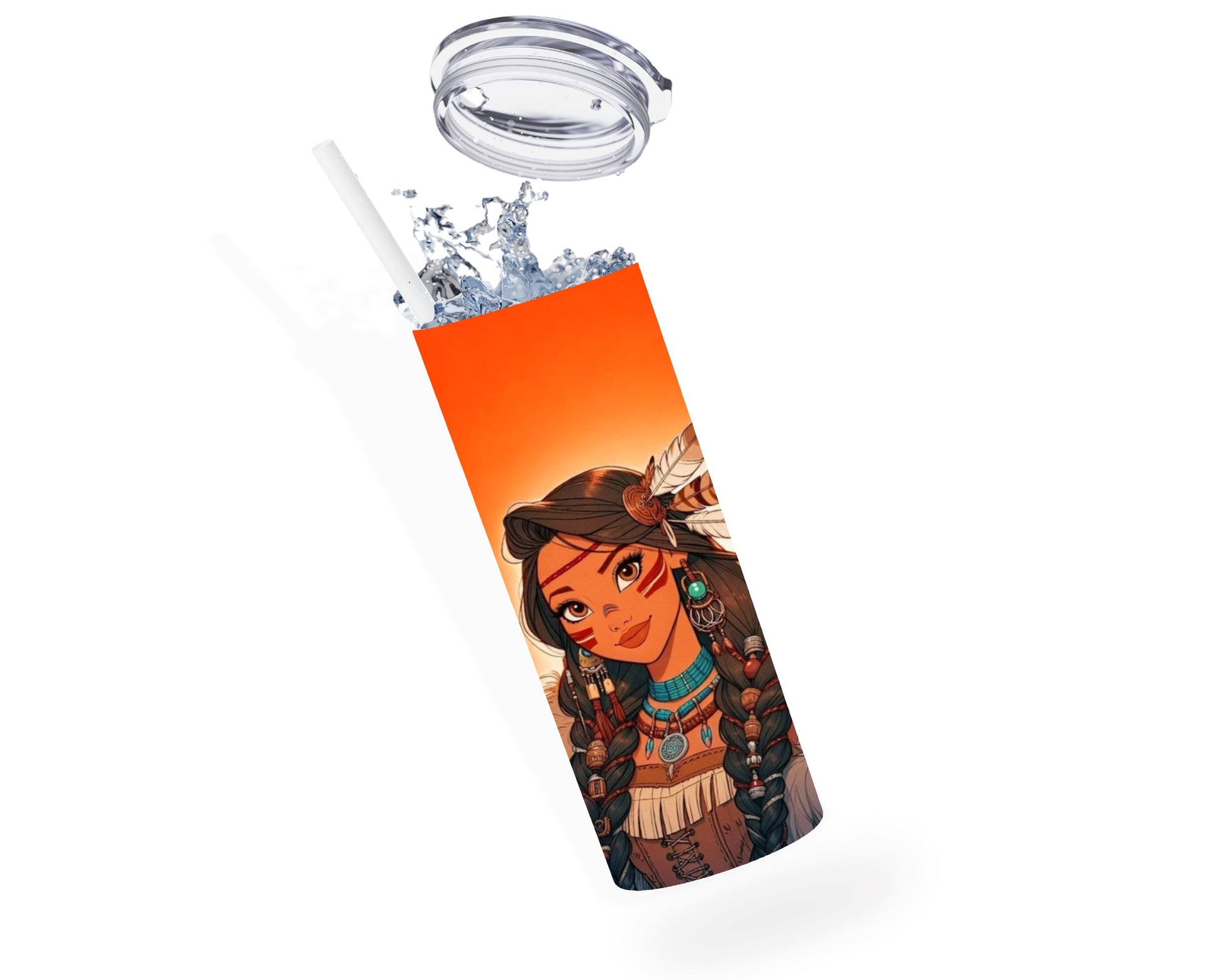 Pocahontas - Thermos en acier inoxydable 600ml | Viking Thermos inoxydable Disney Shop | Anylem Beauty 