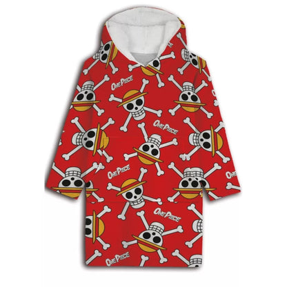 PRE COMMANDE Vêtements - Poncho polaire rouge adulte One Piece Serviettes de Plage Javoli 