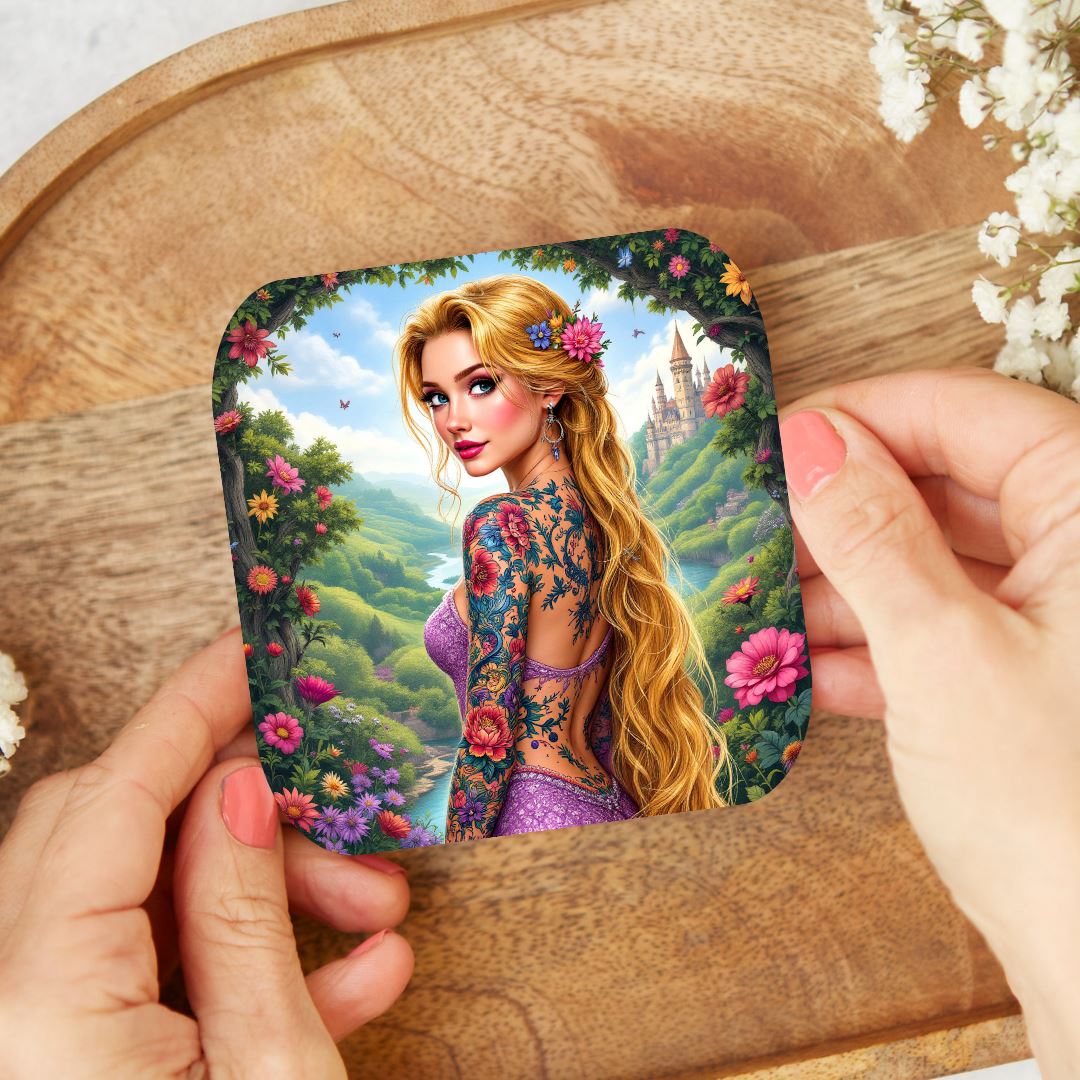 Raiponce - Dessous de verre | Tatouage Dessous de verres Disney Shop | Anylem Beauty 