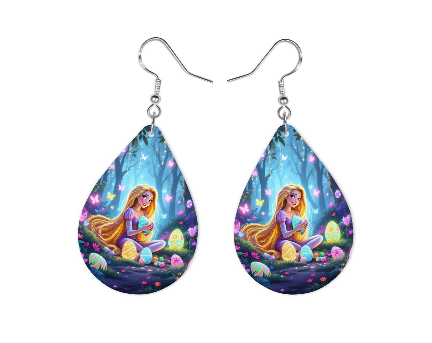 Raiponce - Personnalisation | Pâques Personnalisation Disney Shop | Anylem Beauty Boucle d’oreilles 