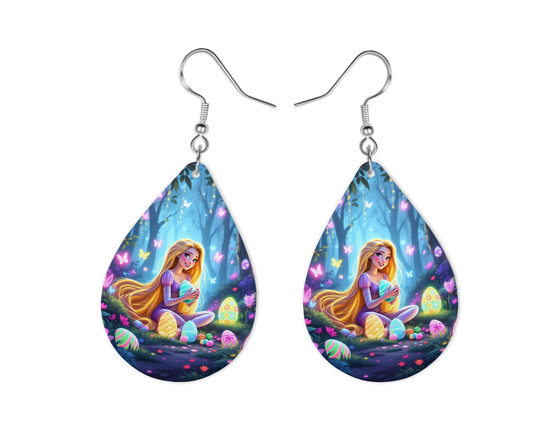 Raiponce - Personnalisation | Pâques Personnalisation Disney Shop | Anylem Beauty Boucle d’oreilles 