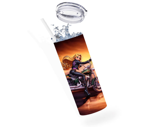 Raiponce - Thermos en acier inoxydable 600ml | Biker Thermos inoxydable Disney Shop | Anylem Beauty 