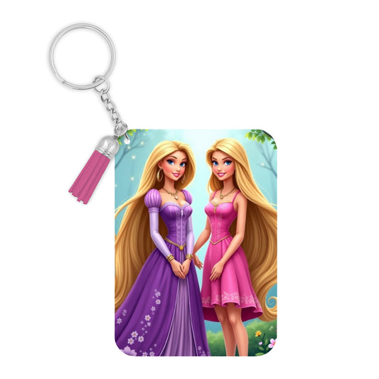 Raiponce x Barbie - Porte Clé avec prénom Porte-clés Disney Shop | Anylem Beauty 