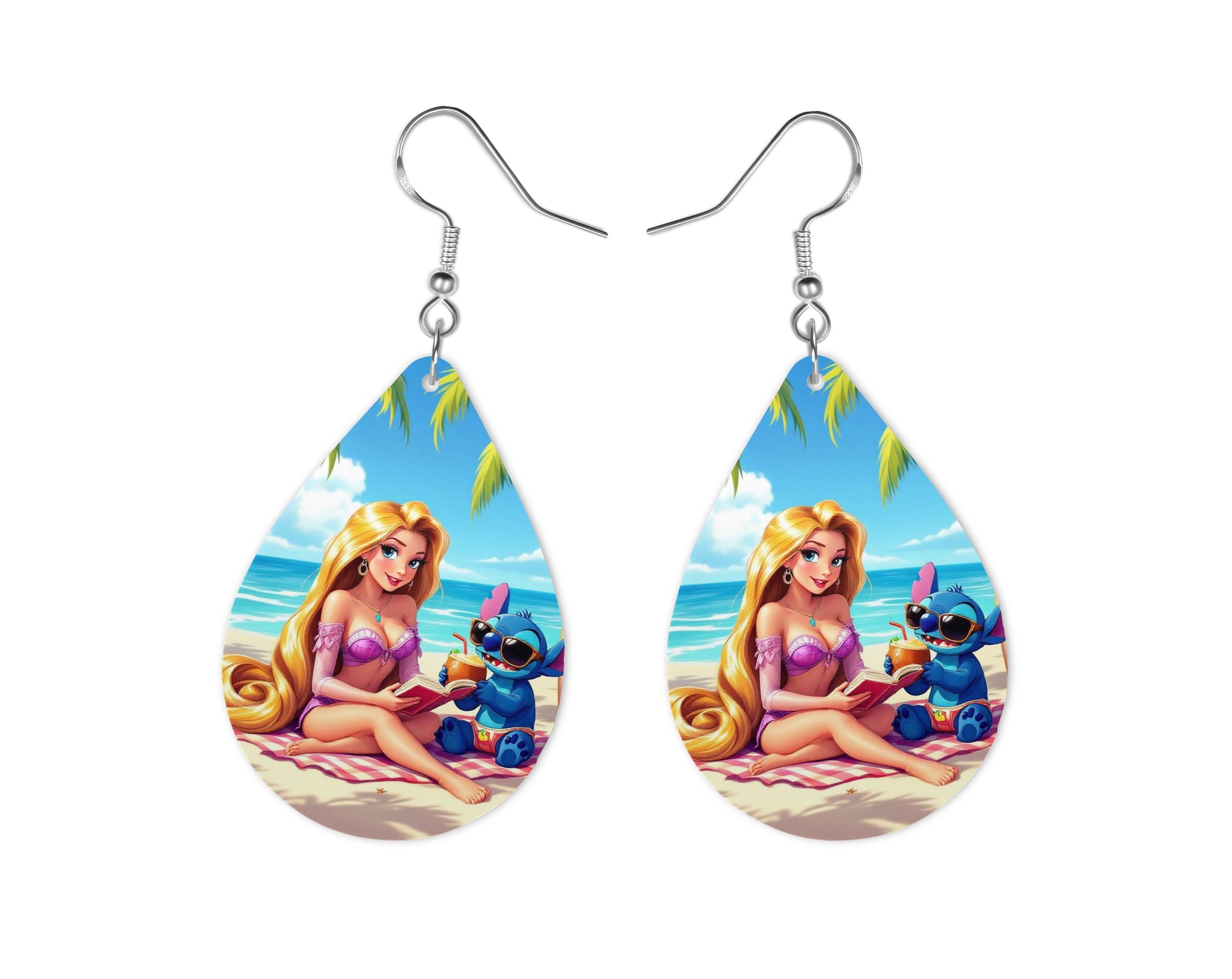 Raiponce x Stitch - Personnalisation | Plage Personnalisation Disney Shop | Anylem Beauty Boucle d’oreilles 
