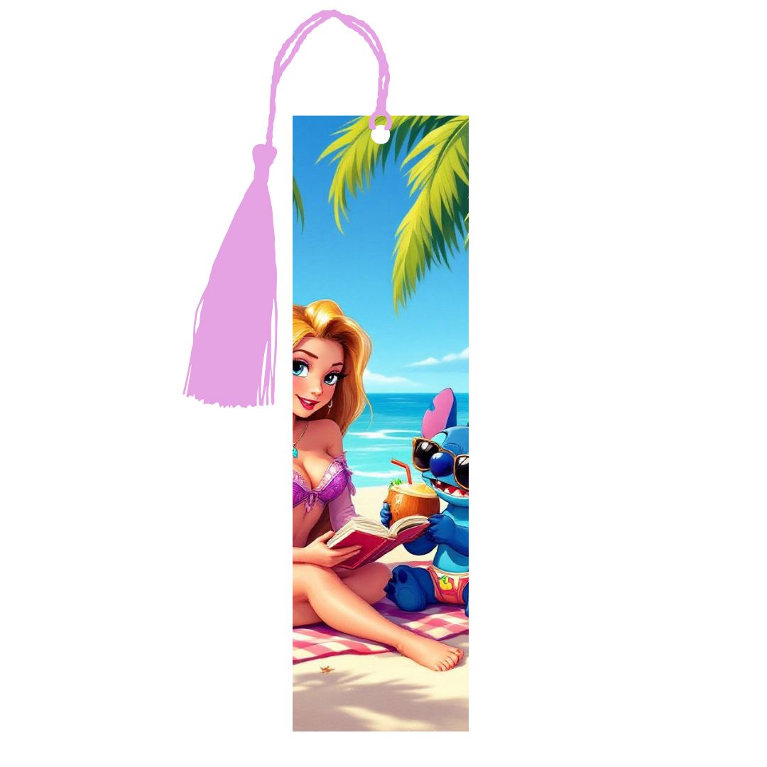 Raiponce x Stitch - Personnalisation | Plage Personnalisation Disney Shop | Anylem Beauty Marque-pages 