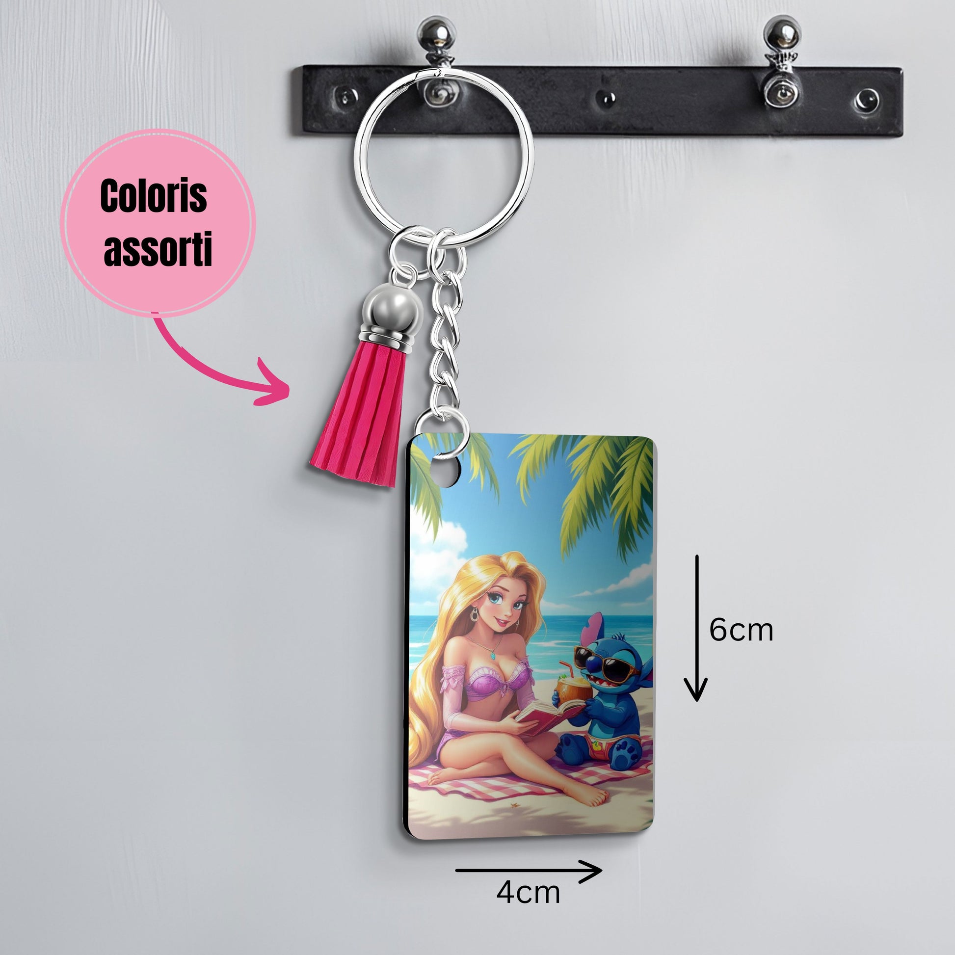 Raiponce x Stitch - Personnalisation | Plage Personnalisation Disney Shop | Anylem Beauty Porte clé 