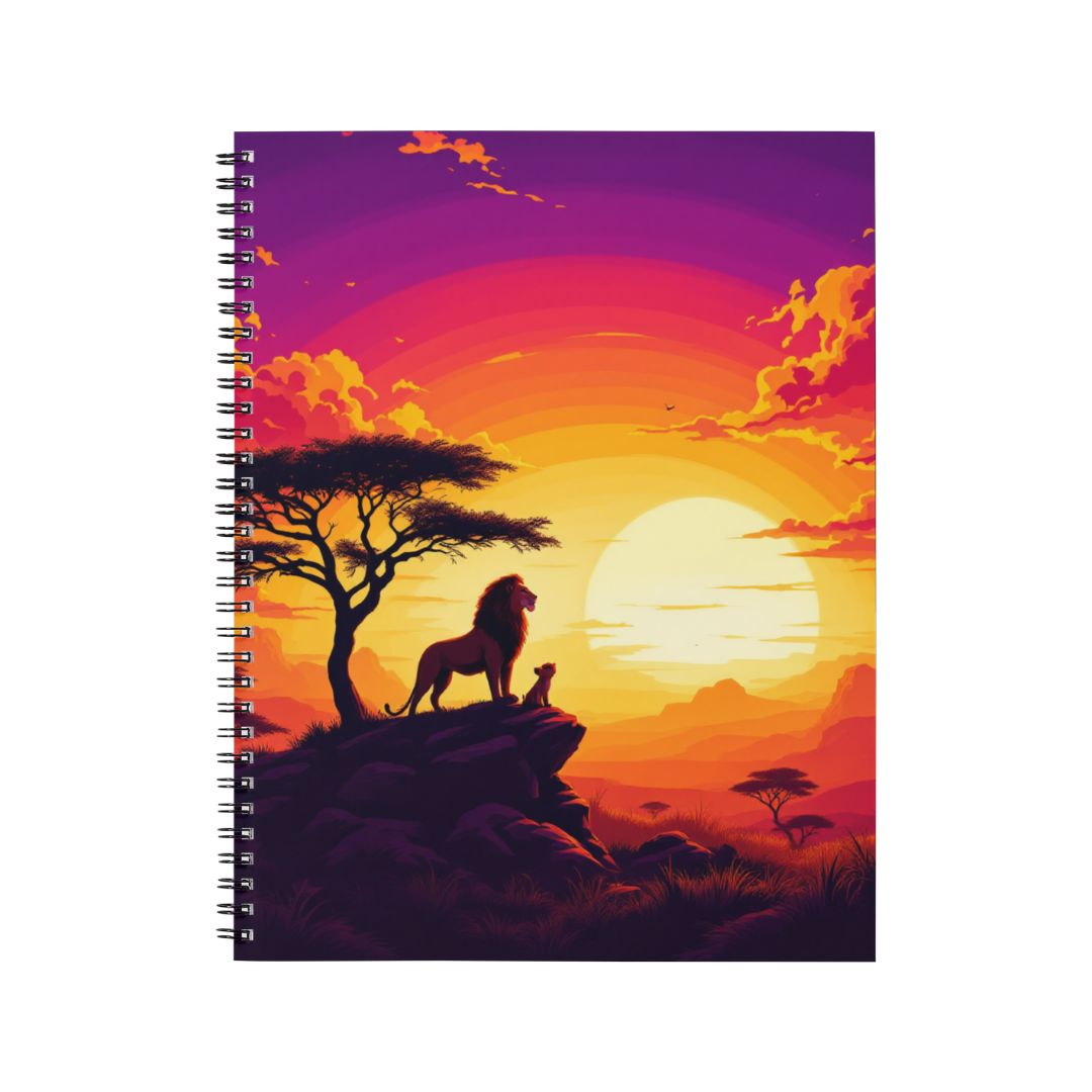 Roi Lion - Carnet spirale A5 | Couché de soleil Carnets et bloc-notes Disney Shop | Anylem Beauty 