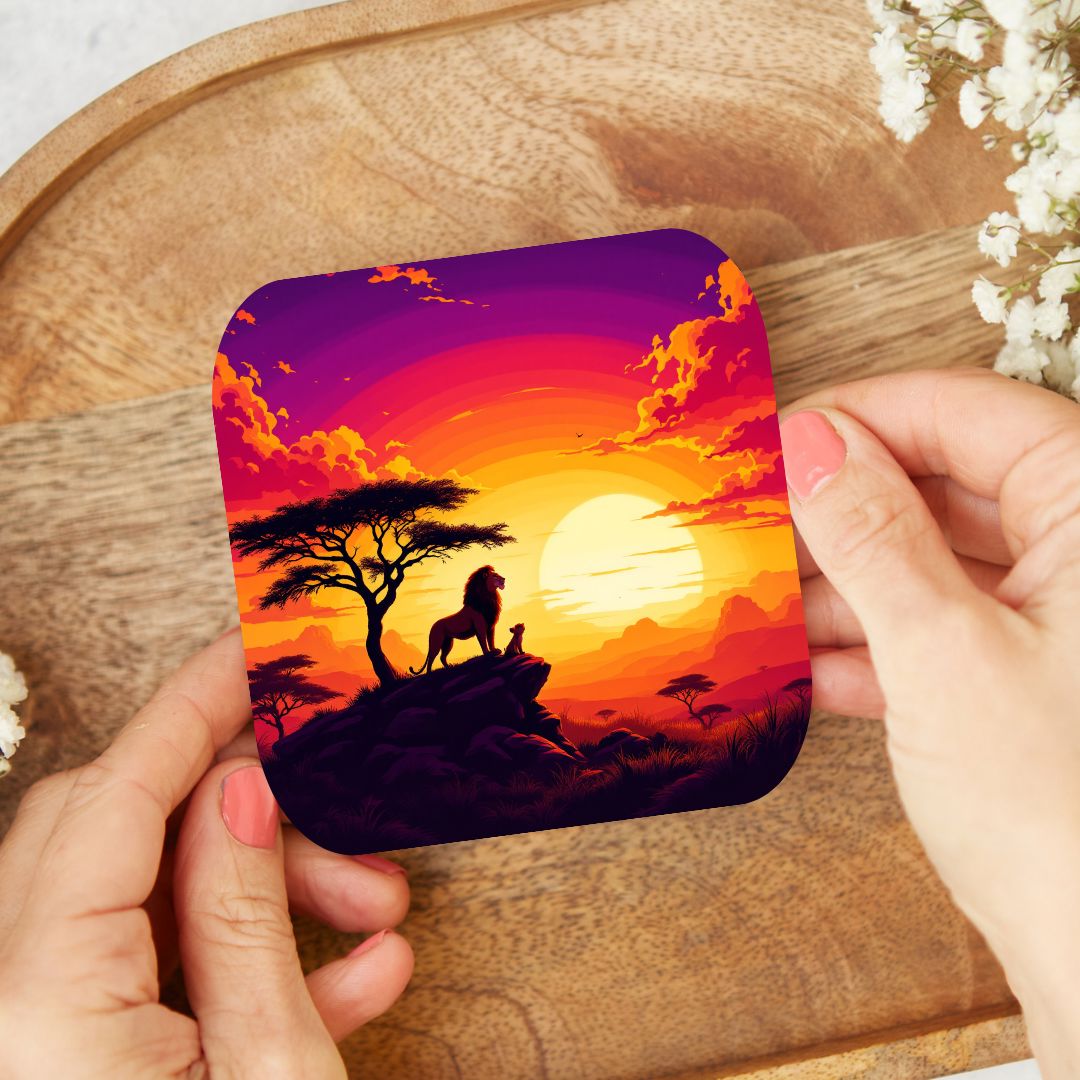 Roi Lion - Dessous de verre | Couché de soleil Dessous de verres Disney Shop | Anylem Beauty 