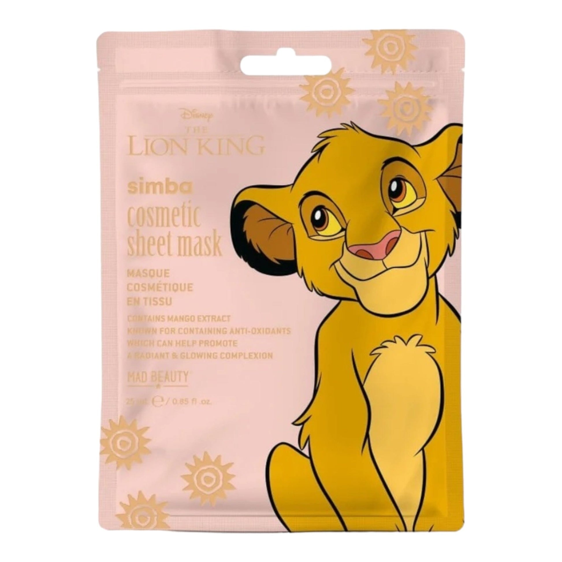 Roi Lion - Lot de 2 Masques Visage Simba Masques Visage Mad Beauty 