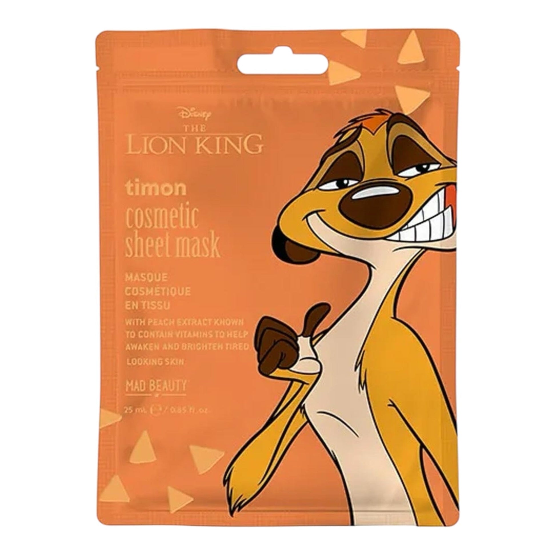 Roi Lion - Masque Visage Timon Masques Visage Mad Beauty 