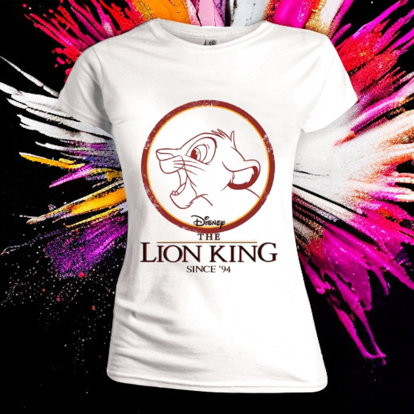 Roi Lion - T-Shirt FEMME (Différentes Tailles) Vêtements Cotton Division 