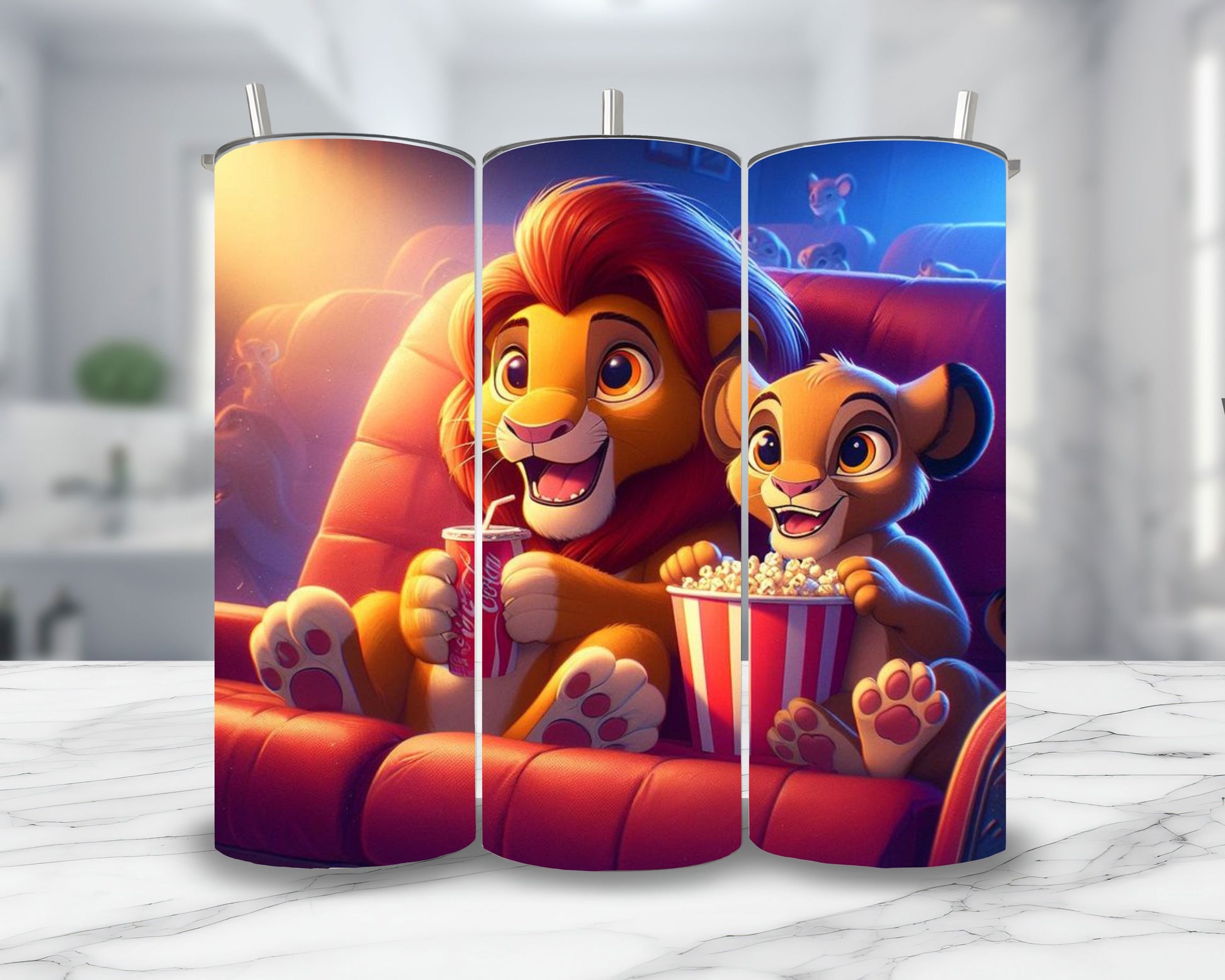 Roi Lion - Thermos en acier inoxydable 600ml | Cinéma Thermos inoxydable Disney Shop | Anylem Beauty 