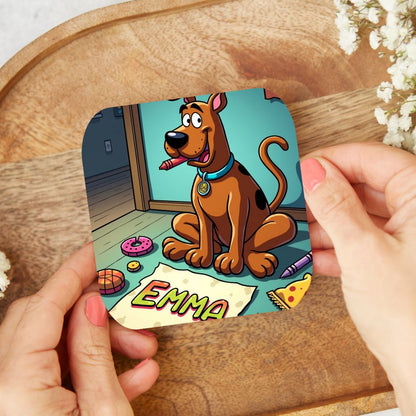 Scooby Doo - Dessous de verre avec prénom | EXCLU Dessous de verres Disney Shop | Anylem Beauty 