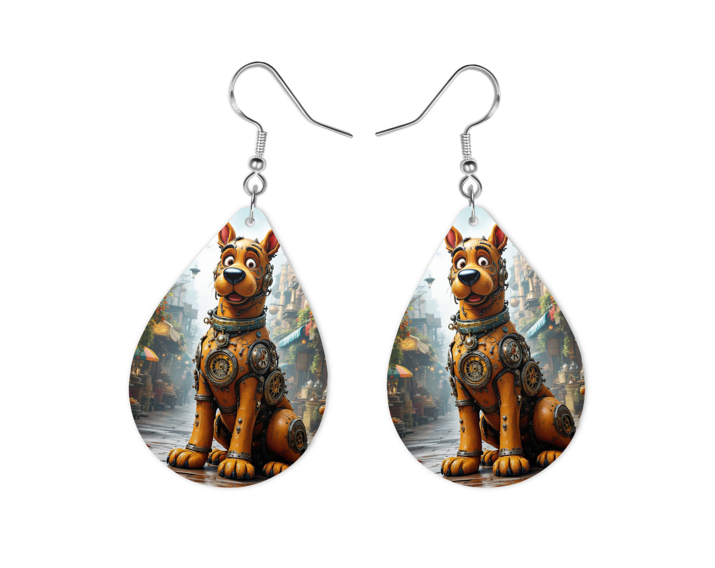 Scooby-Doo - Personnalisation | Steampunk Personnalisation Disney Shop | Anylem Beauty Boucle d’oreilles 