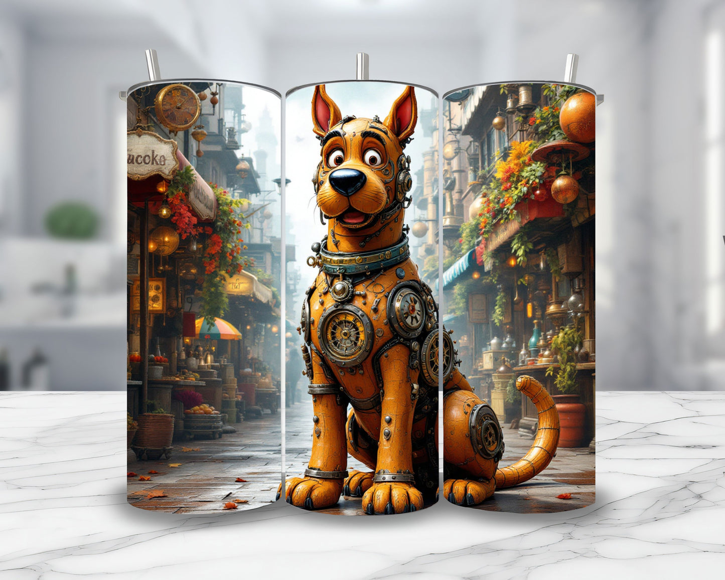 Scooby Doo - Thermos en acier inoxydable 600ml | Steampunk Thermos inoxydable Disney Shop | Anylem Beauty 