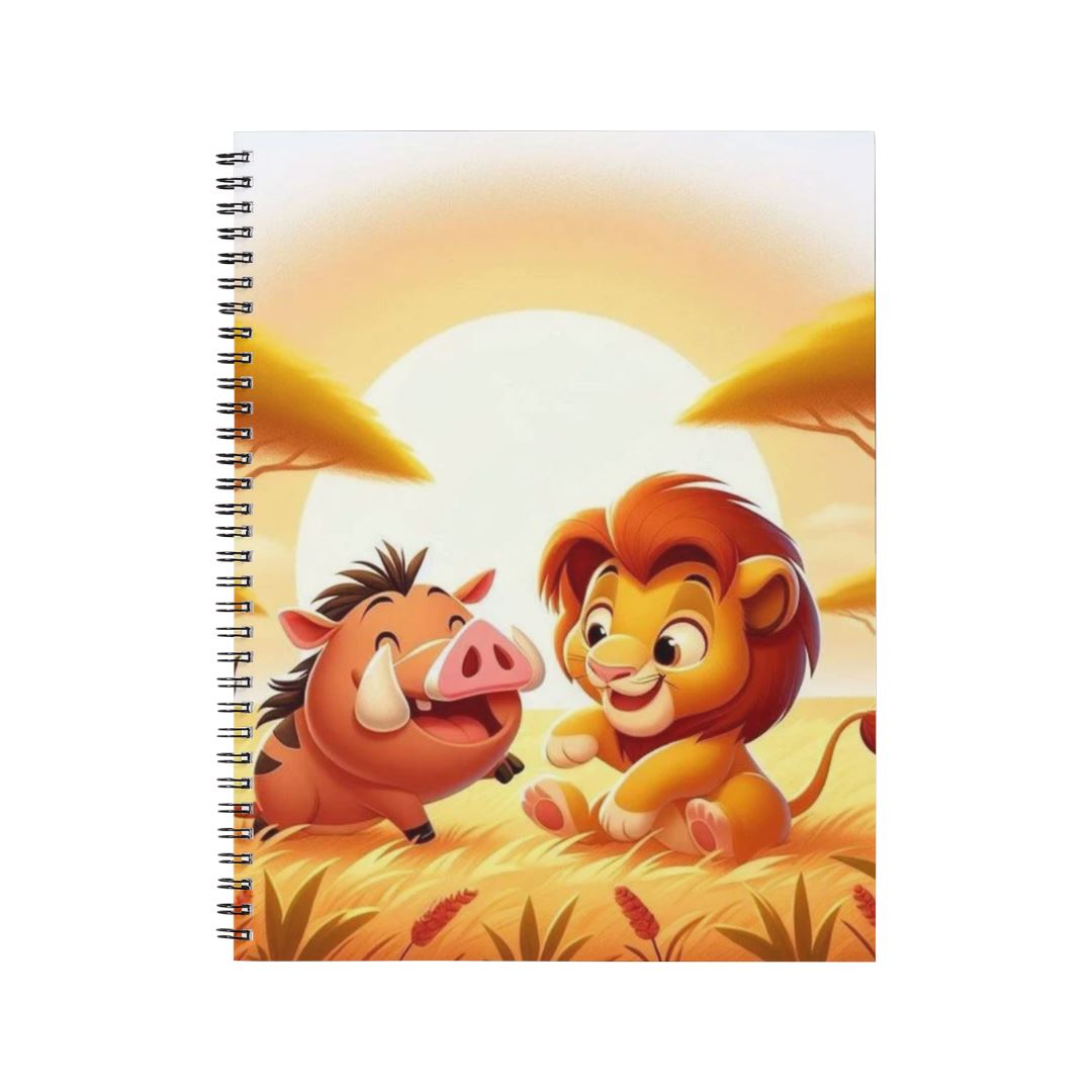 Simba x Pumba - Carnet spirale A5 Carnets et bloc-notes Disney Shop | Anylem Beauty 