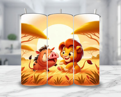 Simba x Pumba - Thermos en acier inoxydable 600ml Thermos inoxydable Disney Shop | Anylem Beauty 